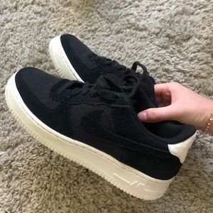 Black suede NIKE AF1s! Worn once
